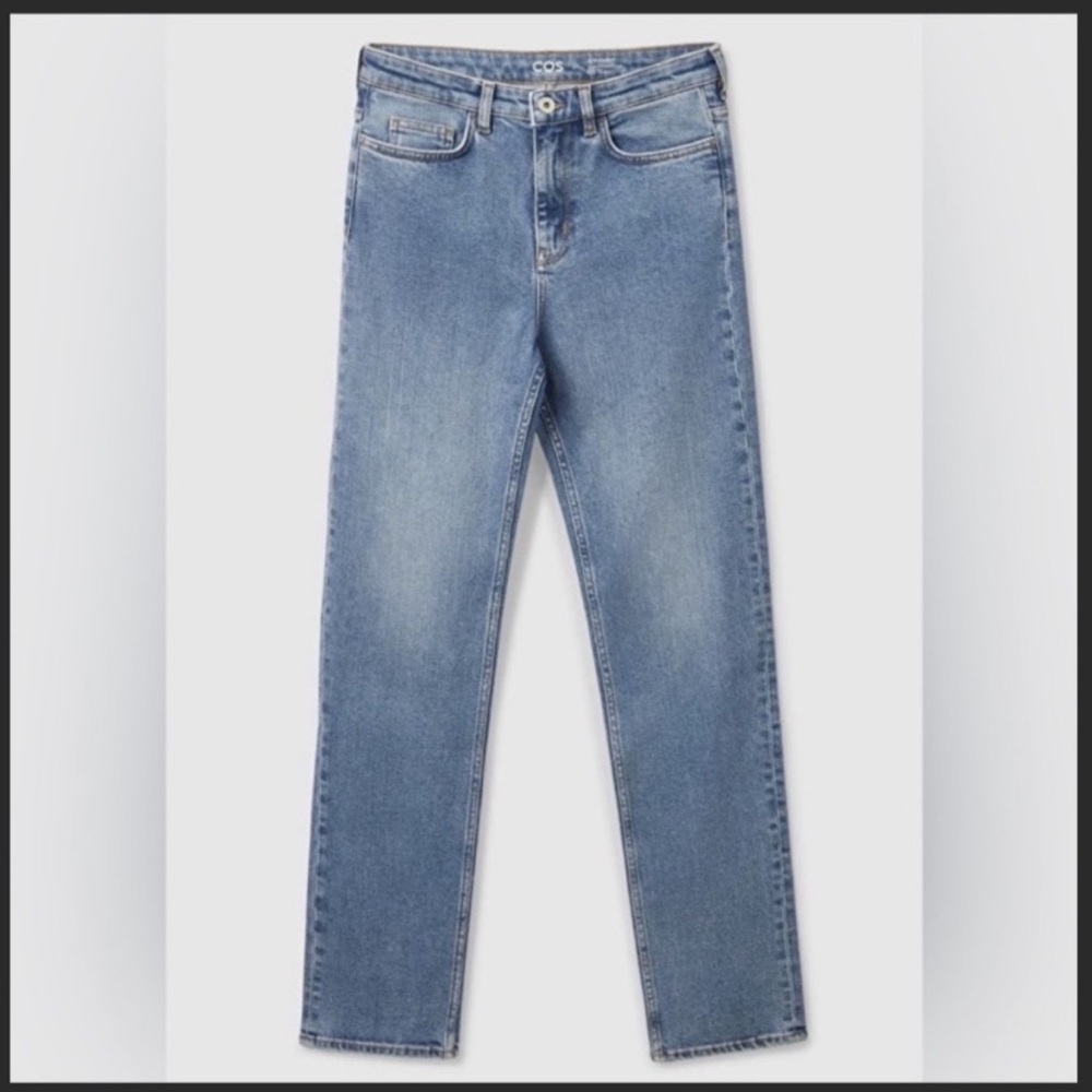 𝙲𝙾𝚂 Blue Slim Button Jeans Classic Style 29x32